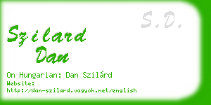 szilard dan business card