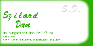 szilard dan business card